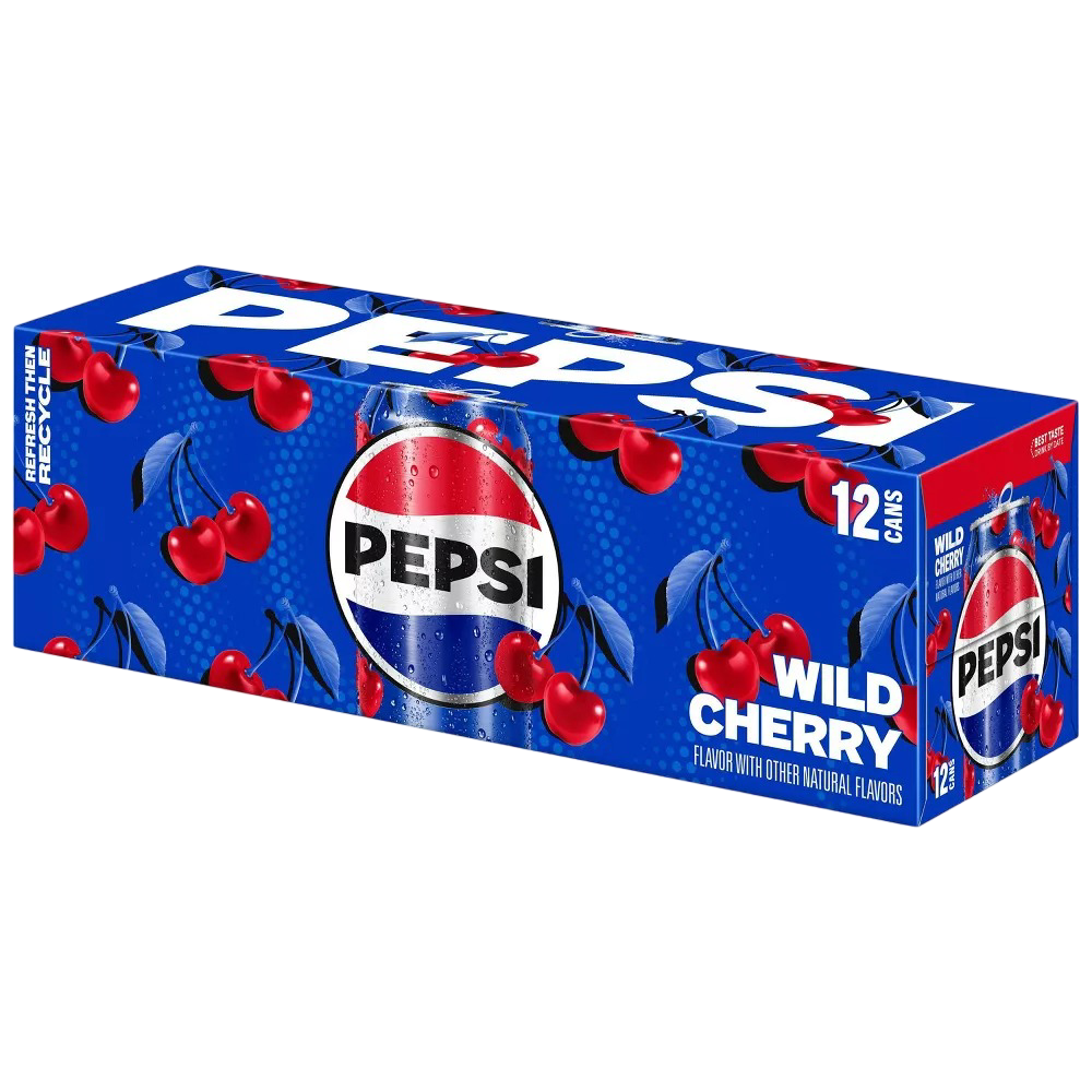 Pepsi Wild Cherry Soda, 12 Pack of 12 oz Cans