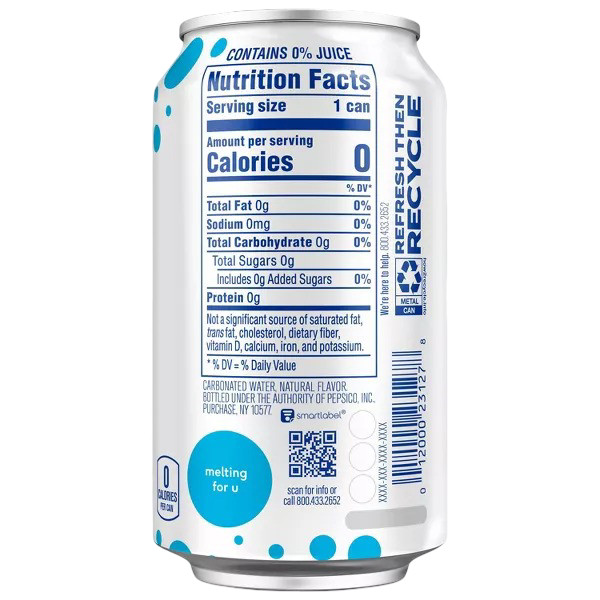 bubly Melted Ice Pop Sparkling Water, 8 Pack of 12oz Cans
