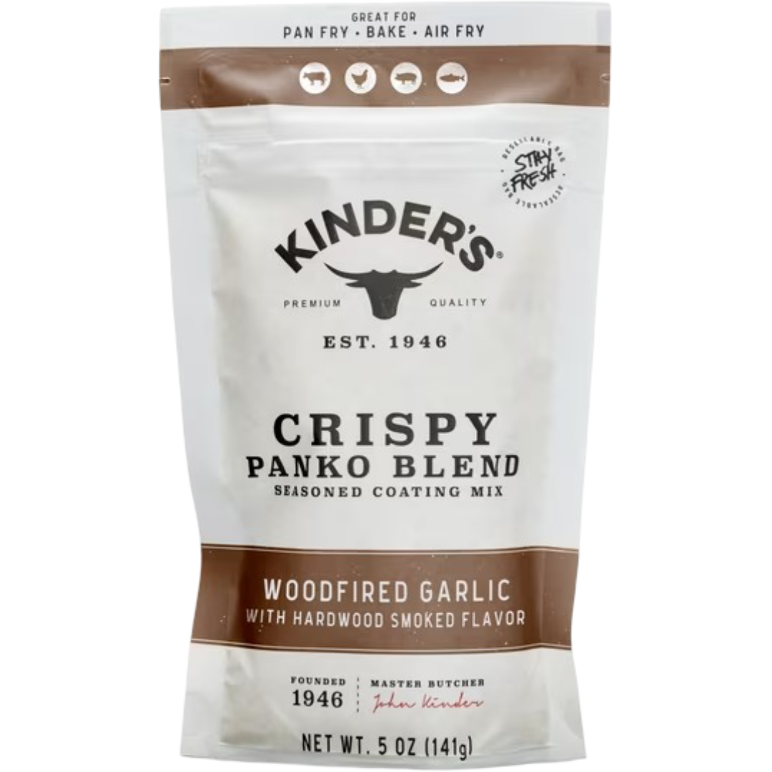 Kinder's Woodfired Garlic Seasoned Panko Bread Crumb Coating, 5oz