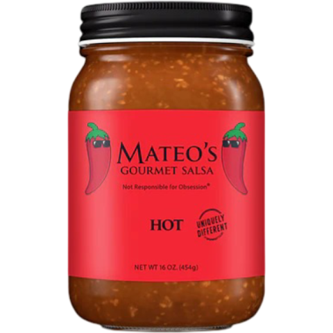 Mateo's Gourmet Hot Salsa 16oz