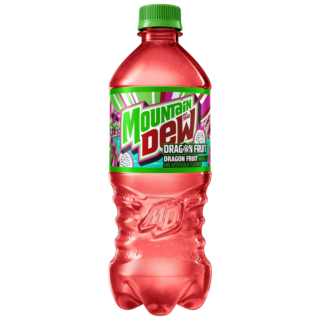 Mountain Dew Dragon Fruit Soda, 20 fl oz Bottle
