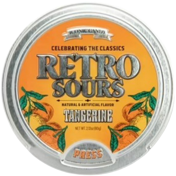 Retro Sours Tangerine Sour Candy, 2.12 oz