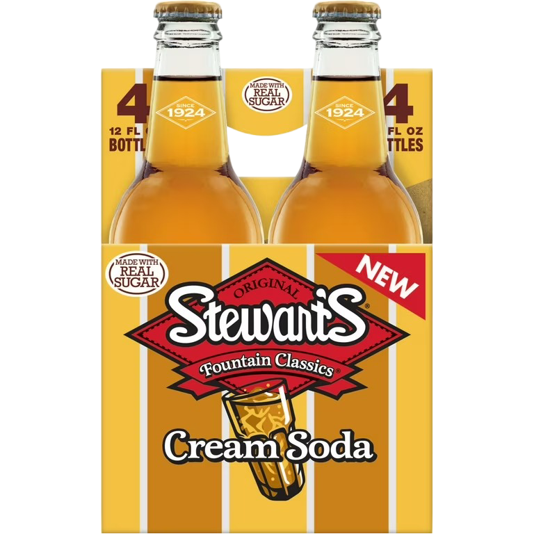 Stewart's Original Cream Soda 12 oz Bottle Pack of 4