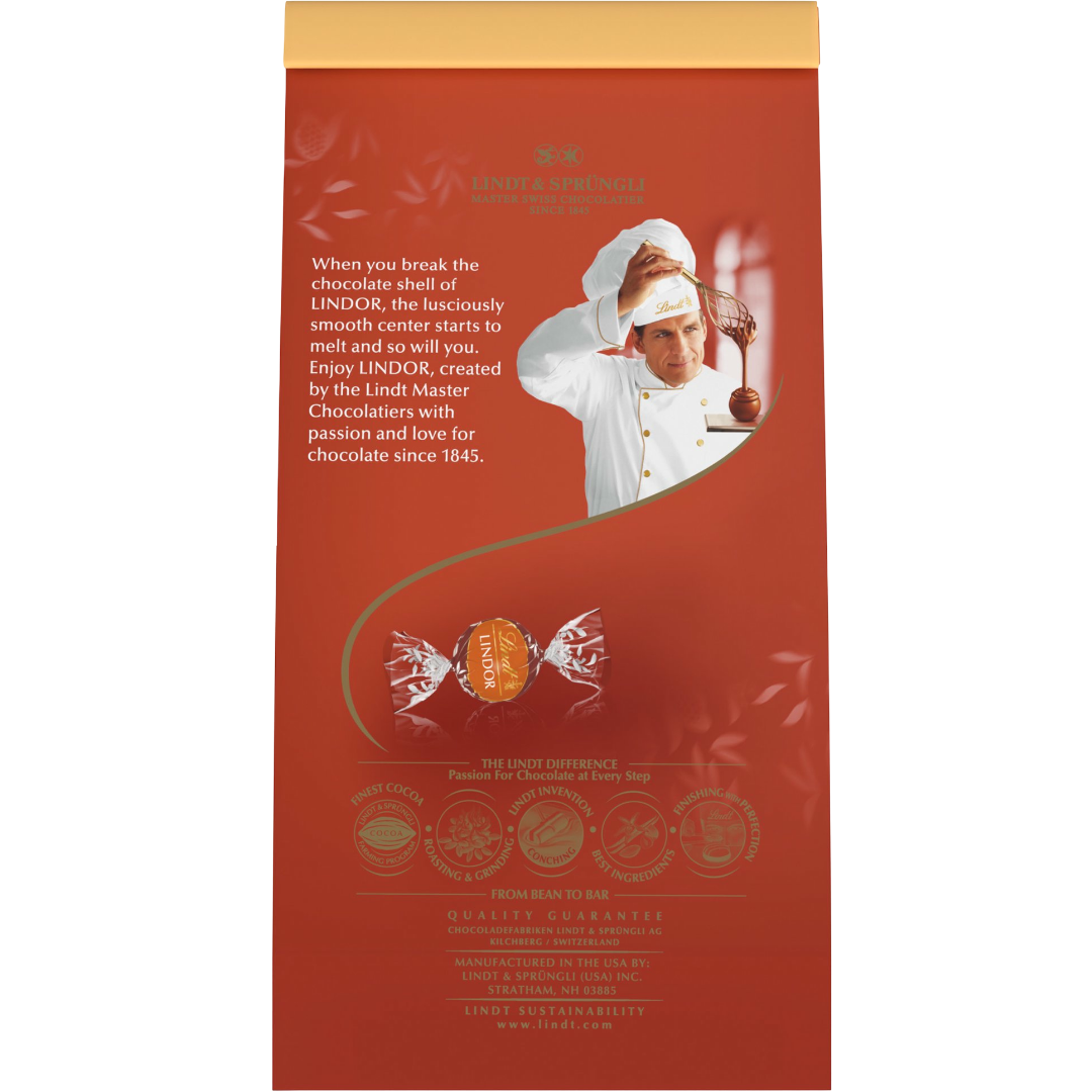 Lindt LINDOR Fall Pumpkin Spice Milk Chocolate Candy Truffles, 5.1 oz