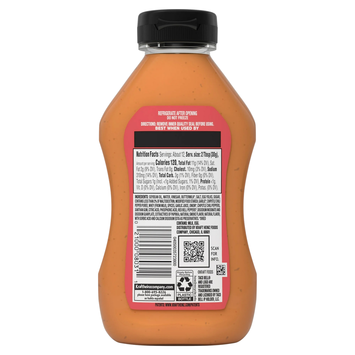Taco Bell Creamy Chipotle Sauce, 12 fl oz