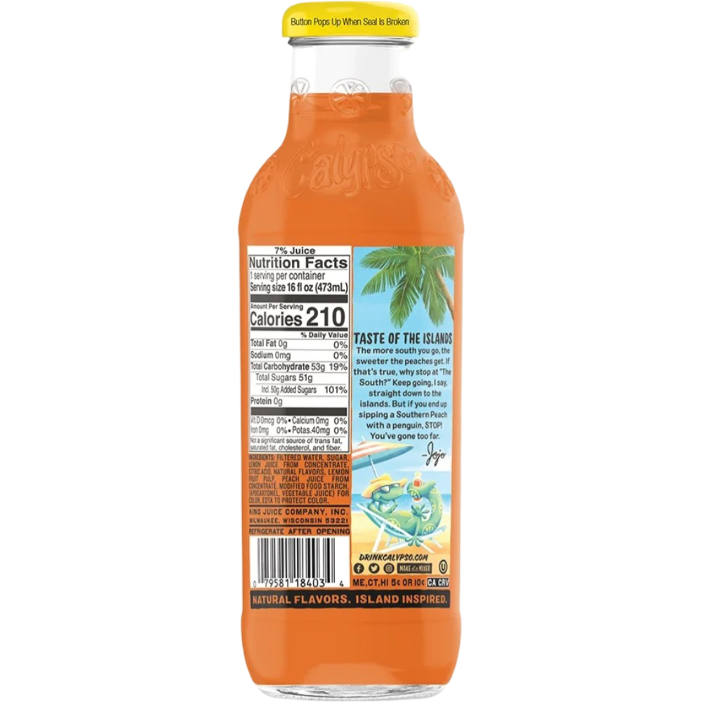 Calypso Southern Peach Lemonade 16oz
