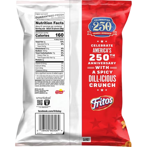 Fritos Spicy Dill Pickle Twists Corn Snack Chips, 9.25 oz