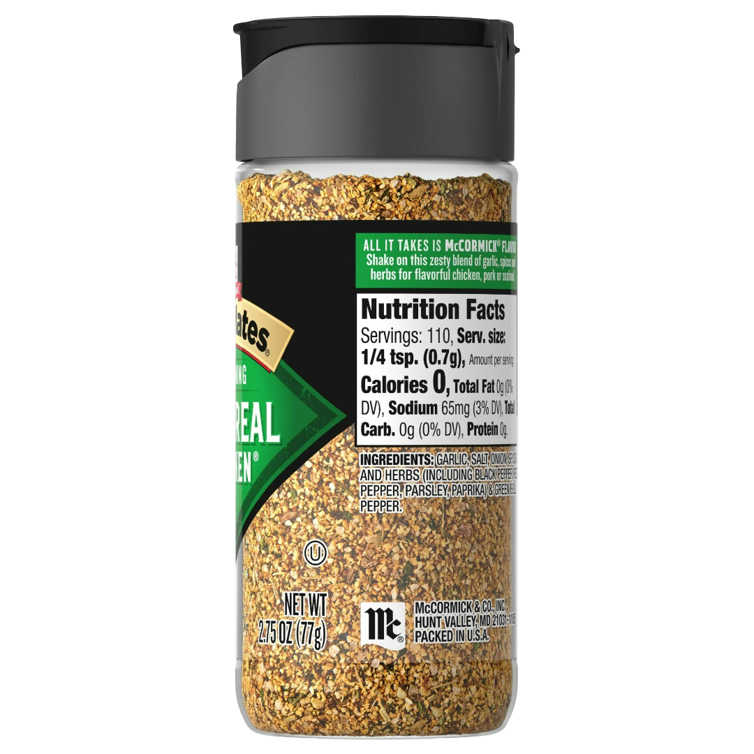 McCormick Grill Mates Gluten Free Montreal Chicken Seasoning, 2.75oz
