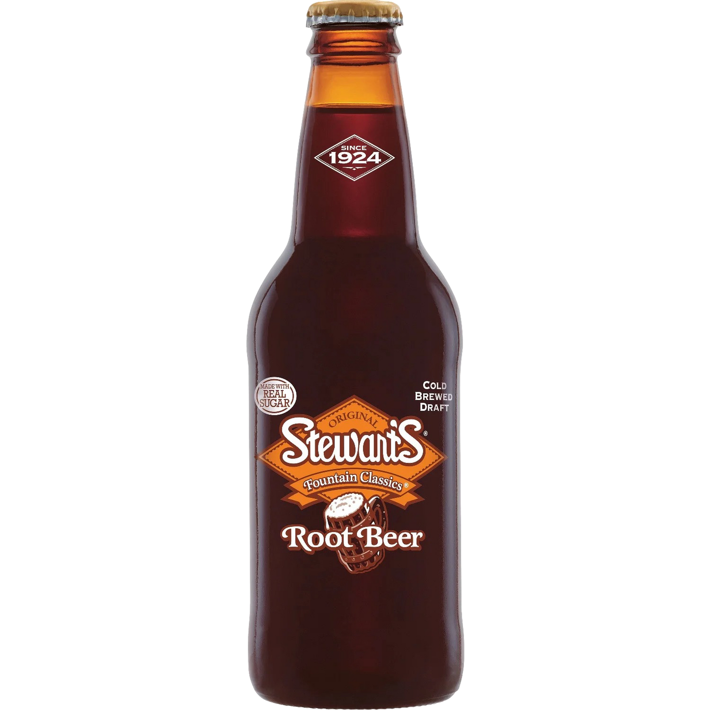 Stewart's Original Root Beer Soda 12 oz Bottle