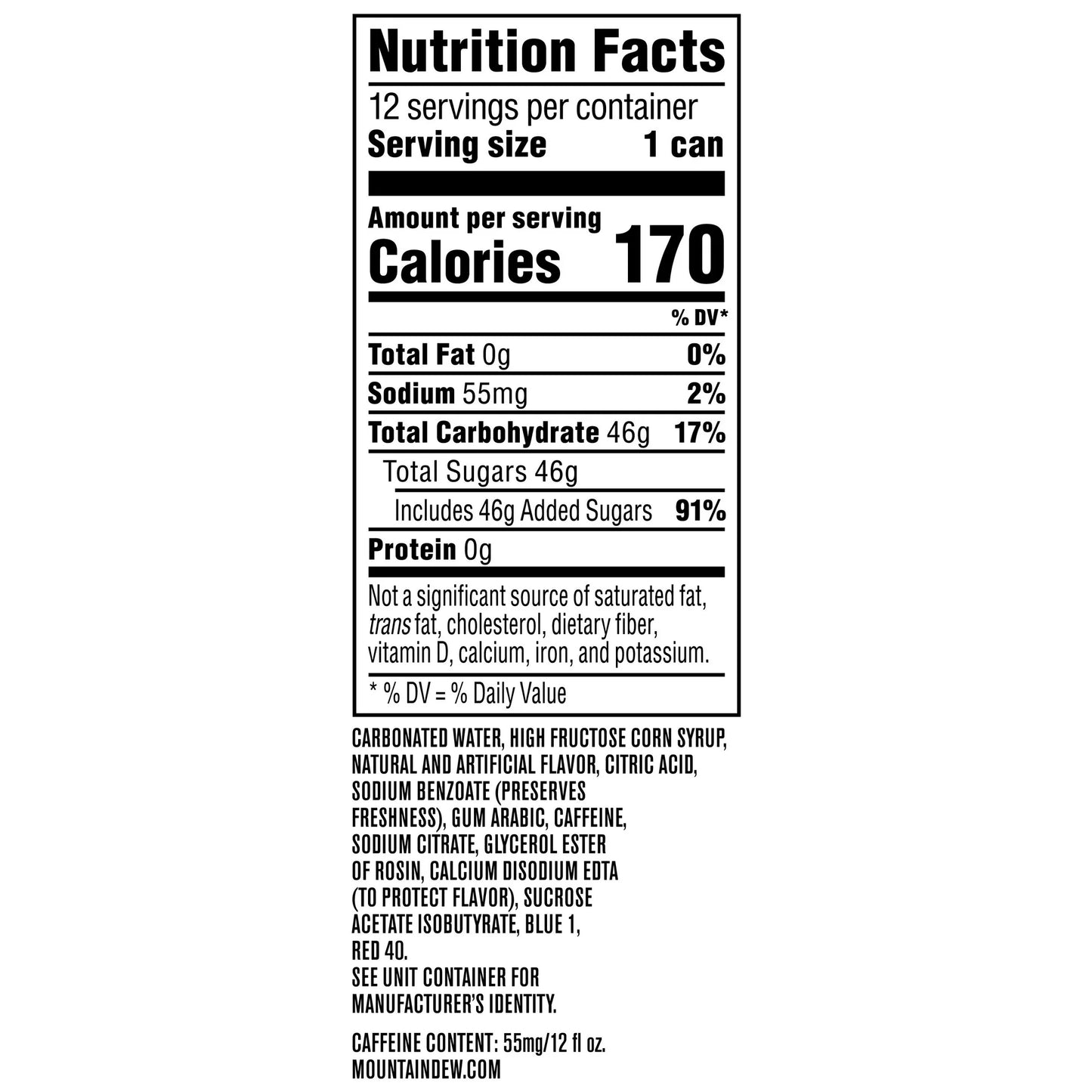 Mountain Dew Frost Bite Melon Citrus Soda, 12 Pack of 12oz Cans