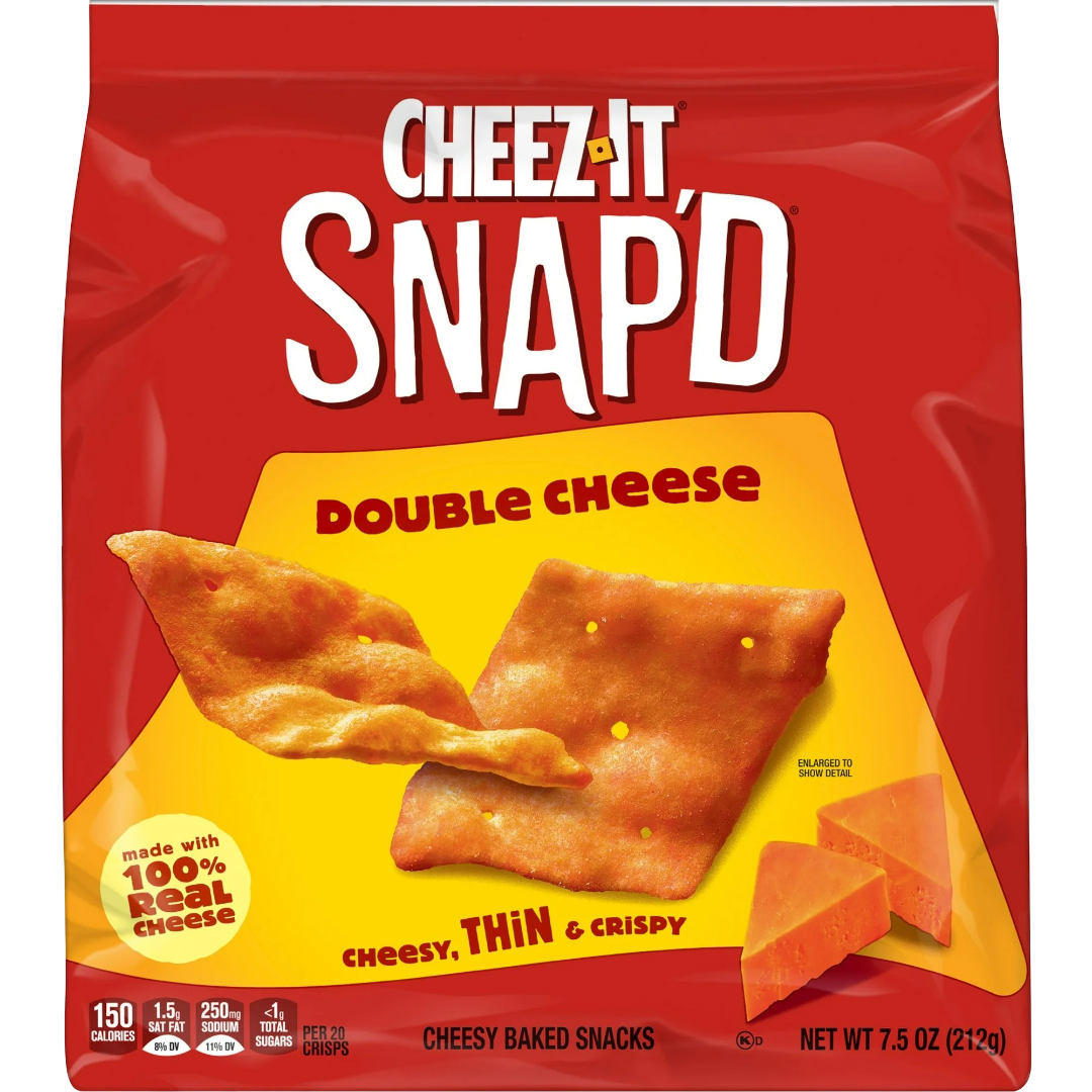Cheez-It Snap'd Double Cheese Cracker Chips, 7.5oz
