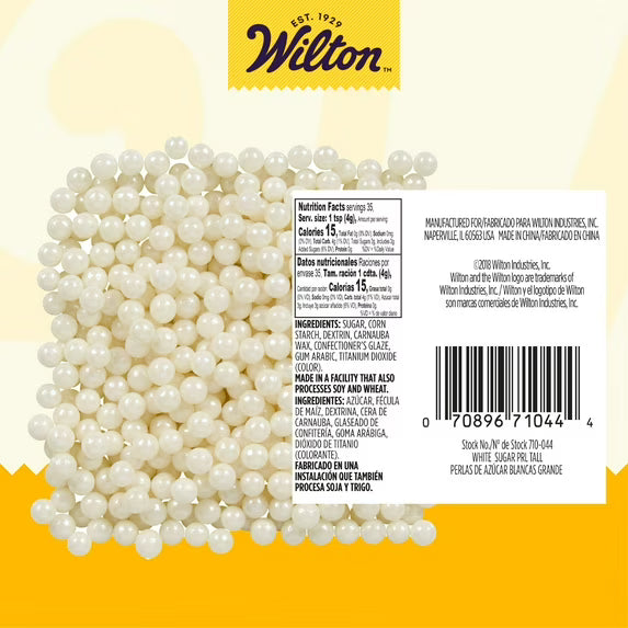 Wilton Sprinkles White Sugar Pearls, 5 oz