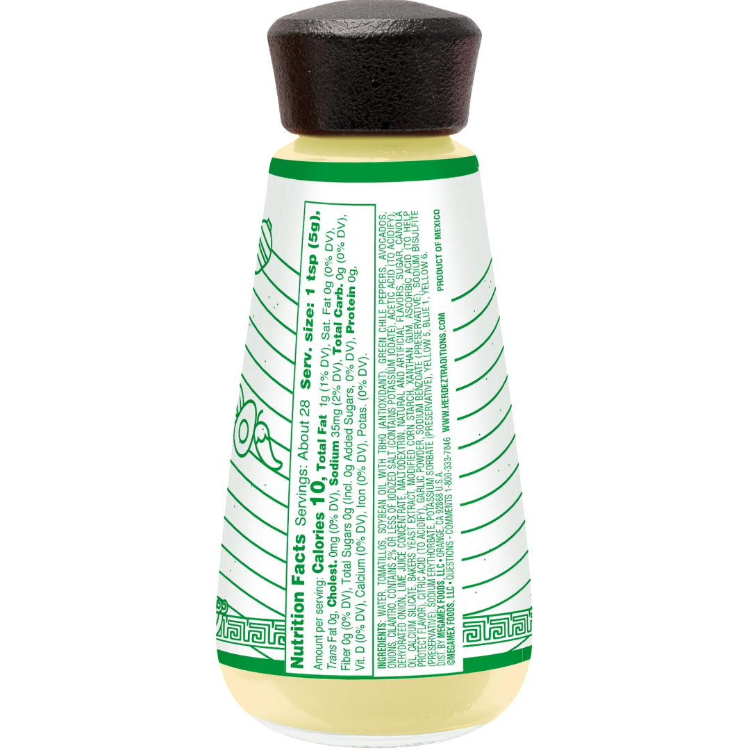 HERDEZ Avocado Hot Sauce, Taco Topping, 5 oz