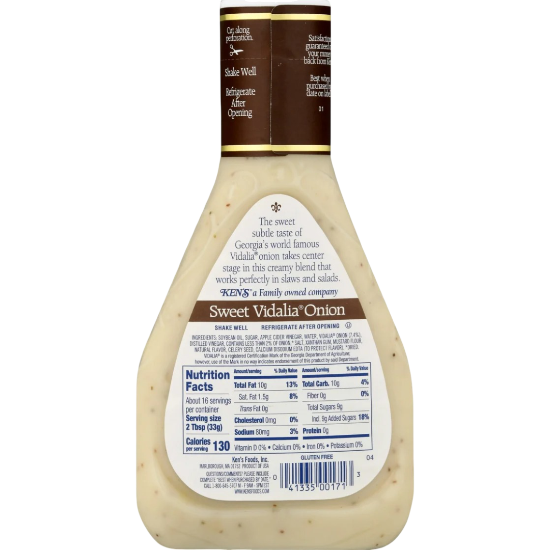 Ken's Steak House Sweet Vidalia Onion Dressing, 16 fl oz