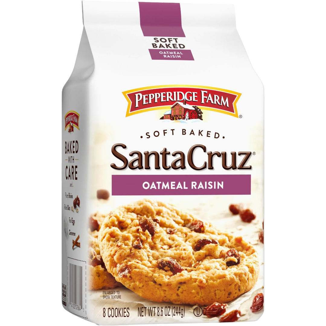 Pepperidge Farm Santa Cruz Soft Baked Oatmeal Raisin Cookies, 8.6oz