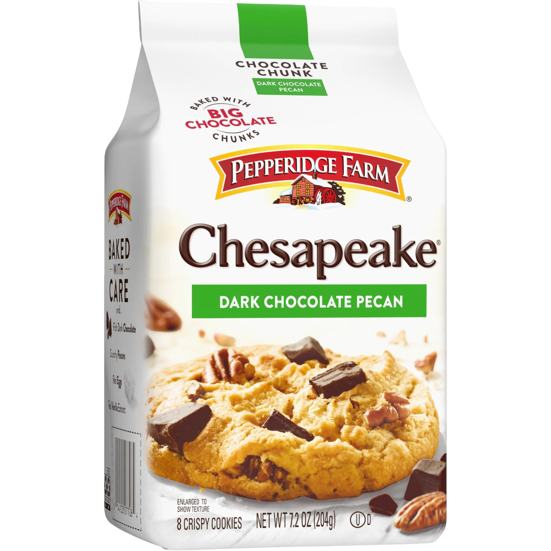 Pepperidge Farm Chesapeake Crispy Dark Chocolate Pecan Cookies, 7.2oz