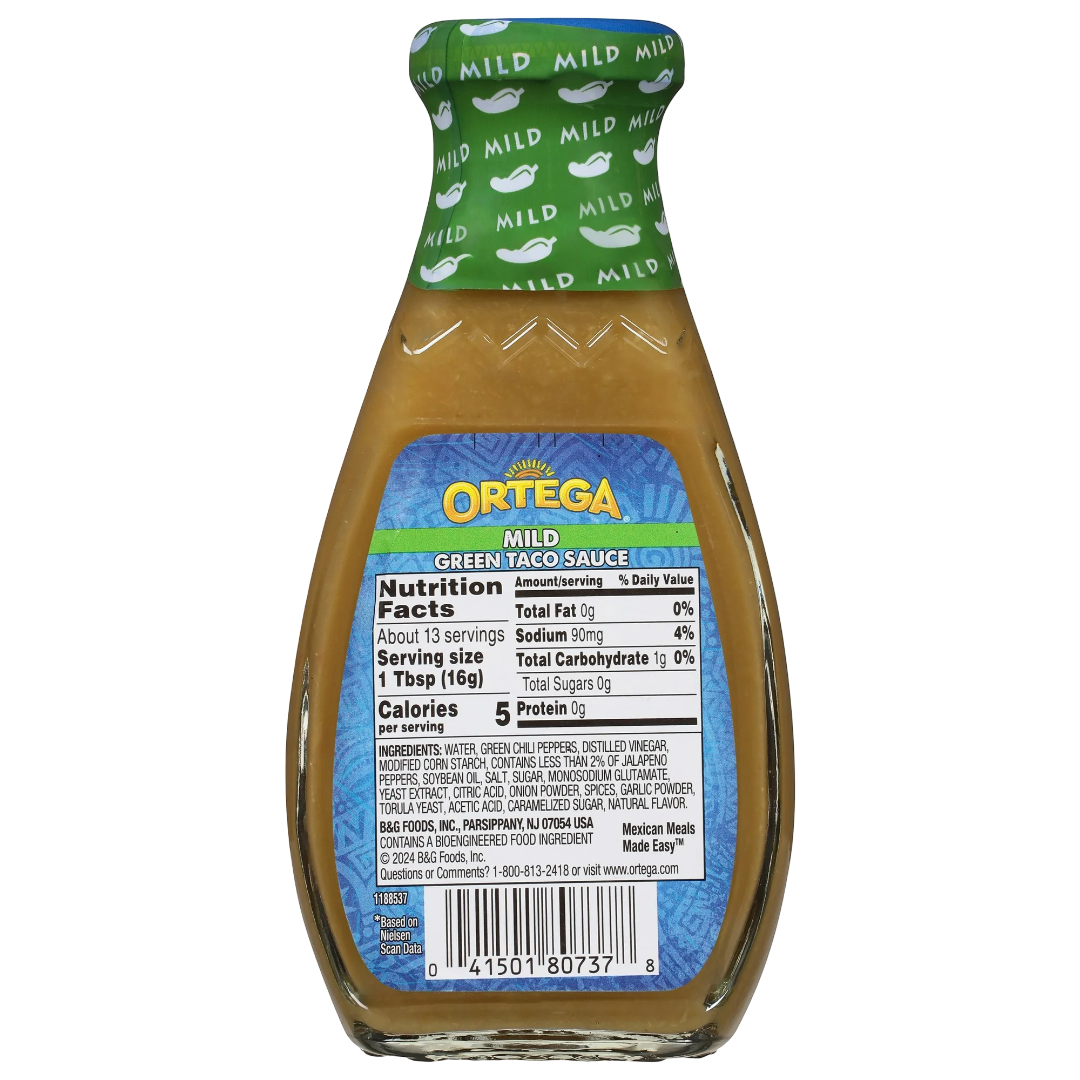 Ortega Mild Green Taco Sauce, 7.5 oz