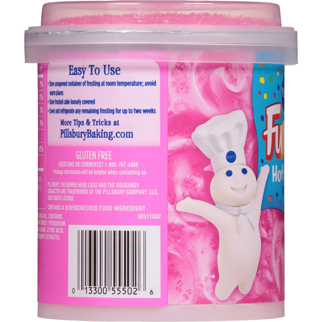 Pillsbury Funfetti Hot Pink Vanilla Frosting, 15.6 oz