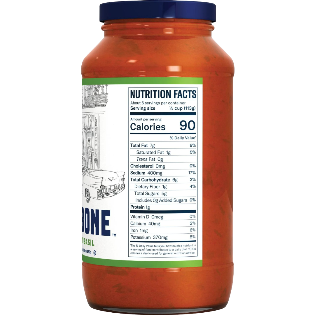 Carbone Fine Foods Tomato Basil Sauce, 24 oz