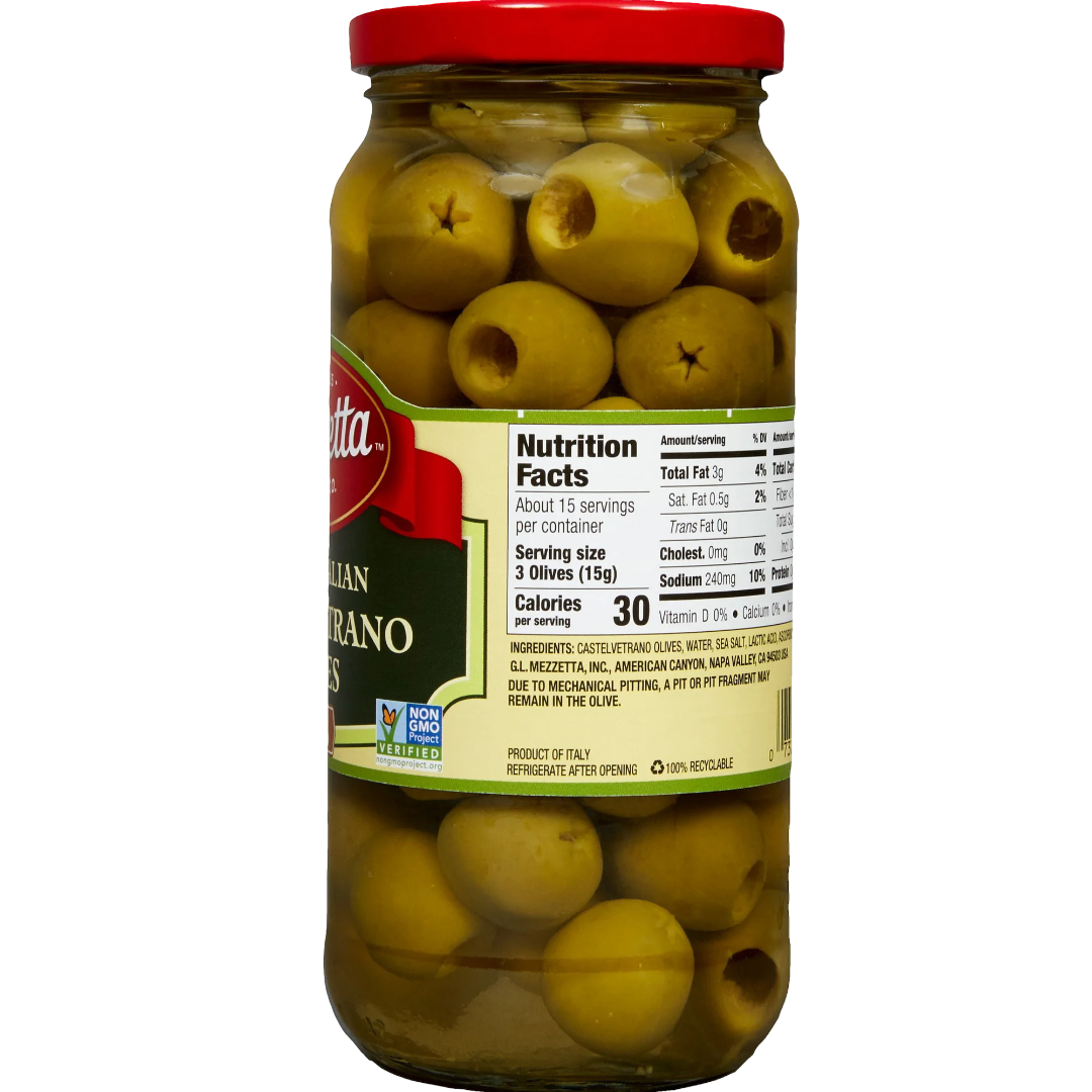 Mezzetta Pitted Italian Castelvetrano Olives, 8 oz