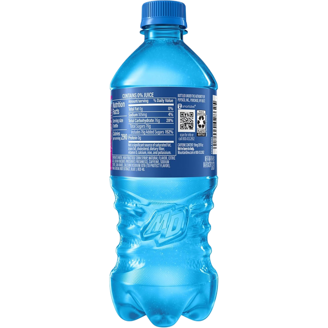Mountain Dew Voltage Raspberry Citrus & Ginseng Soda Pop, 20 oz