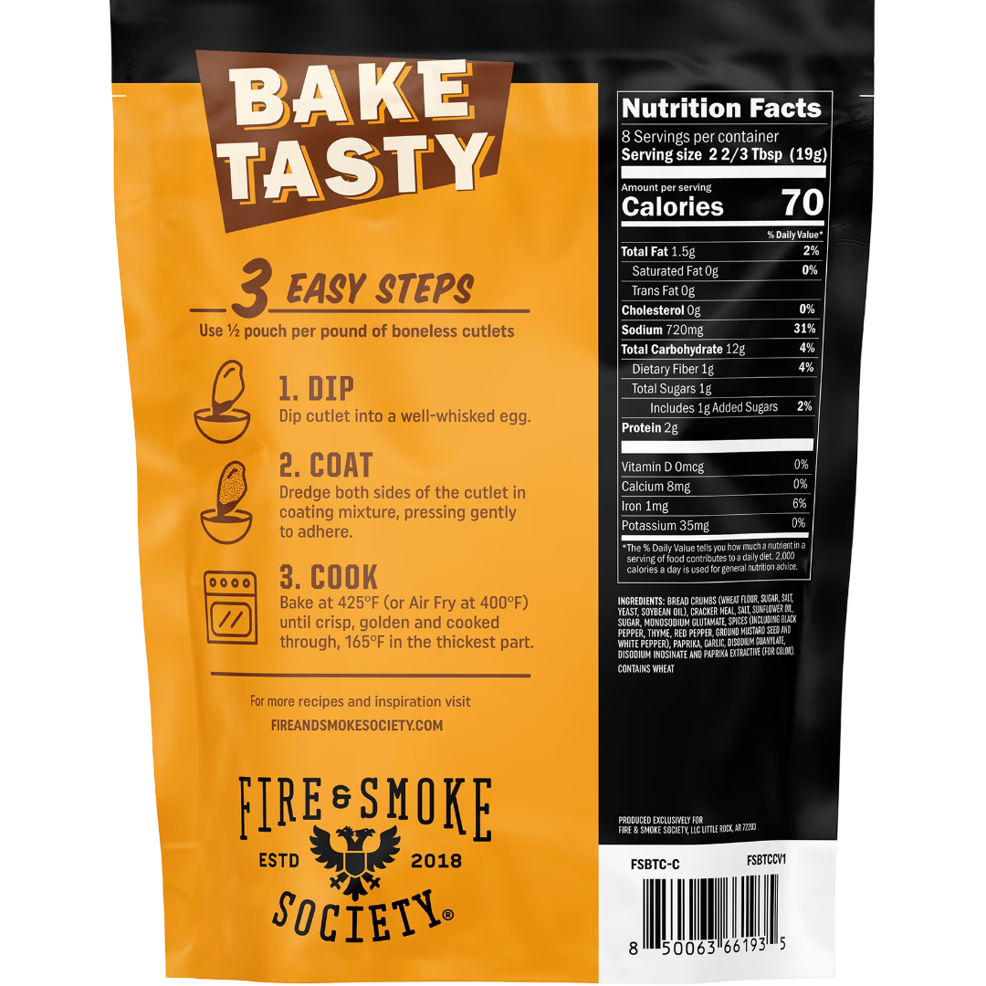 Fire & Smoke Society Bake Tasty Crispy Chicken Seasoned Coating Mix, 5.3 oz