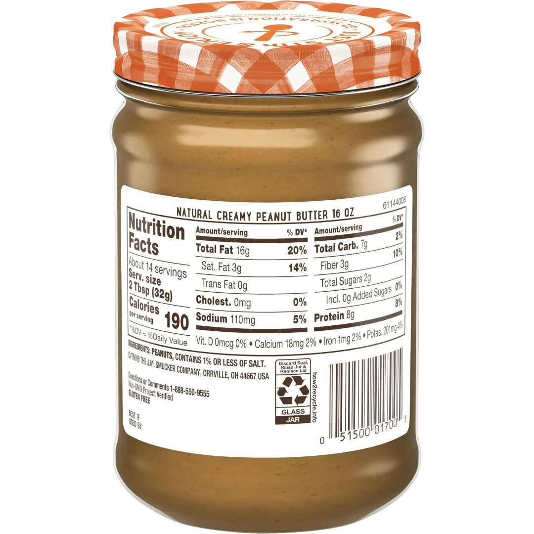 Smucker’s Natural Creamy Peanut Butter, 16oz