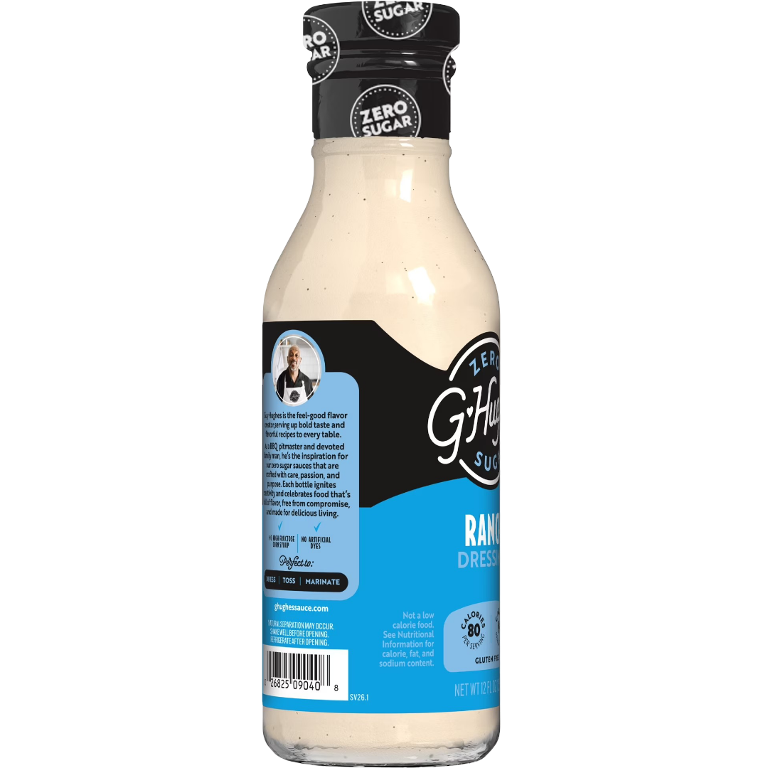 G Hughes Zero Sugar Ranch Dressing, 12 fl oz