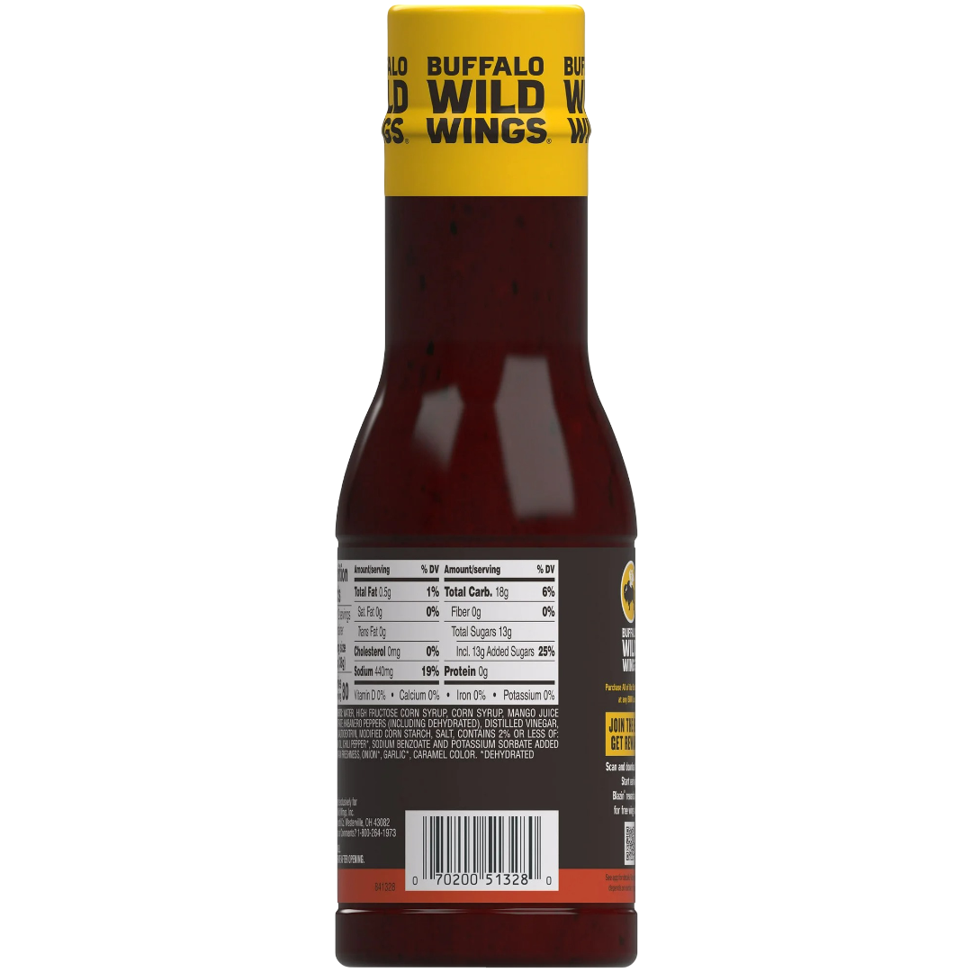 Buffalo Wild Wings Mango Habanero Wing Sauce 12oz