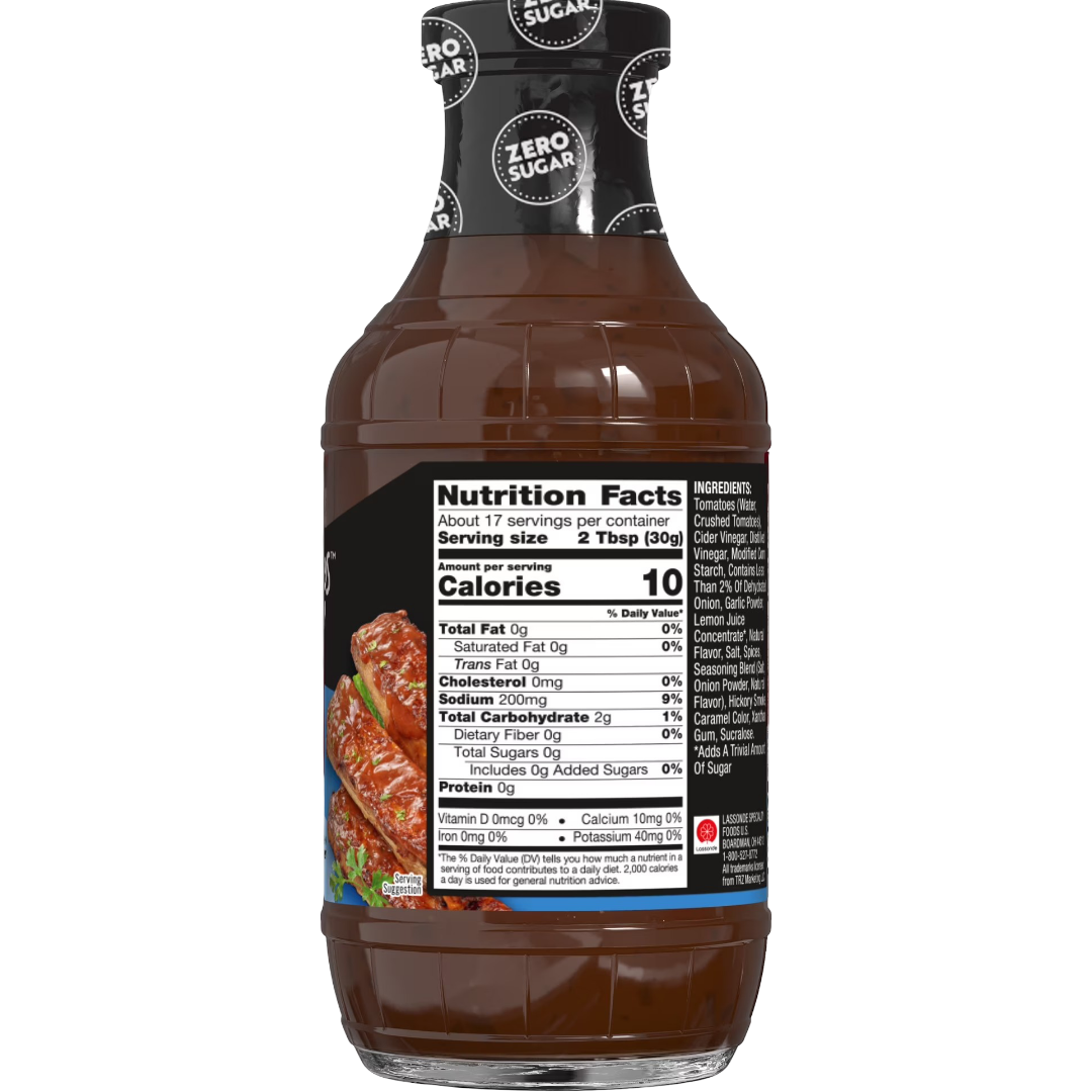 G Hughes Sugar Free Hickory Flavored BBQ Sauce, 18oz