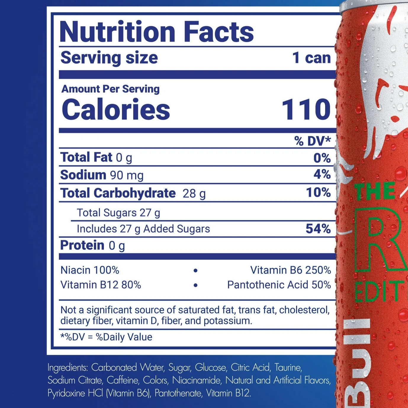 Red Bull Red Edition Watermelon Energy Drink, 8.4 fl oz Can