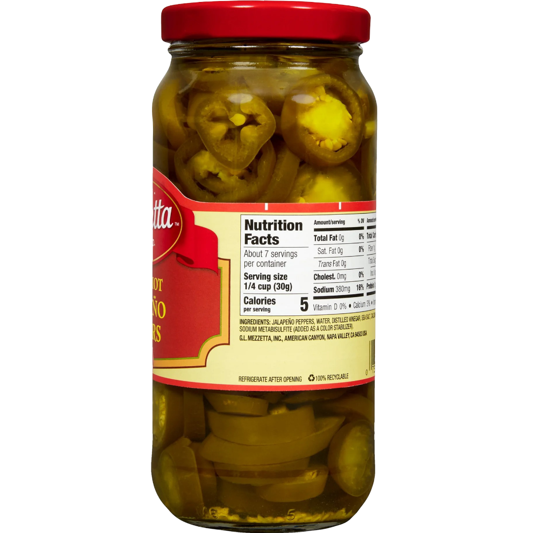 Mezzetta Sliced Hot Jalapeno Peppers 16 fl oz