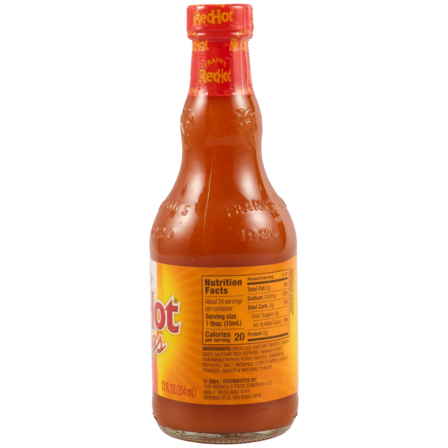 Frank's RedHot Mango Habanero Wings Sauce, 12 fl oz