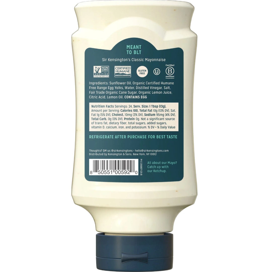 Sir Kensington's Classic Mayonnaise Condiment, 12 fl oz