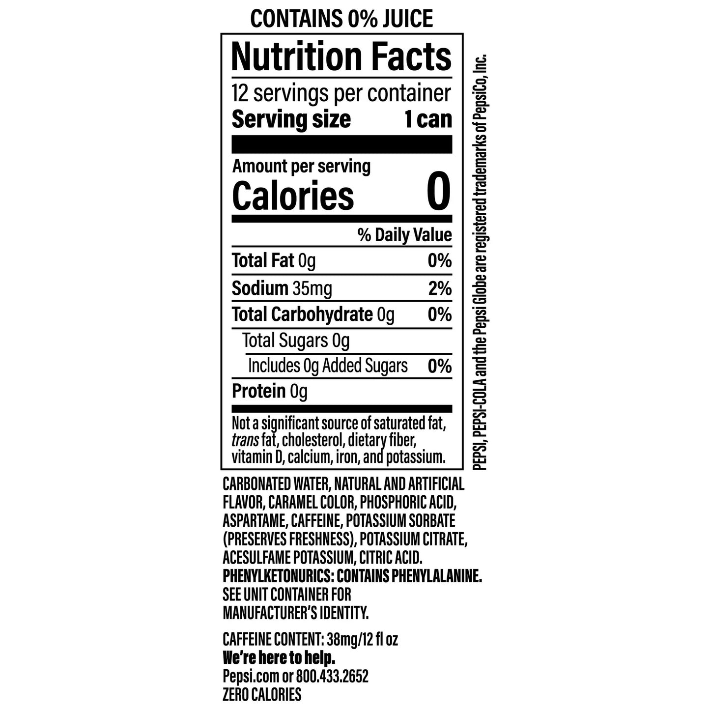 Pepsi Wild Cherry & Cream Zero Sugar Soda, 12 Pack of 12oz Cans