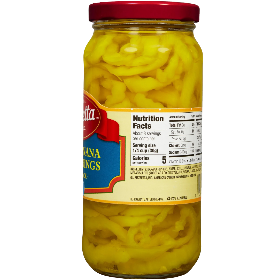 Mezzetta Mild Banana Pepper Rings, 16 fl oz