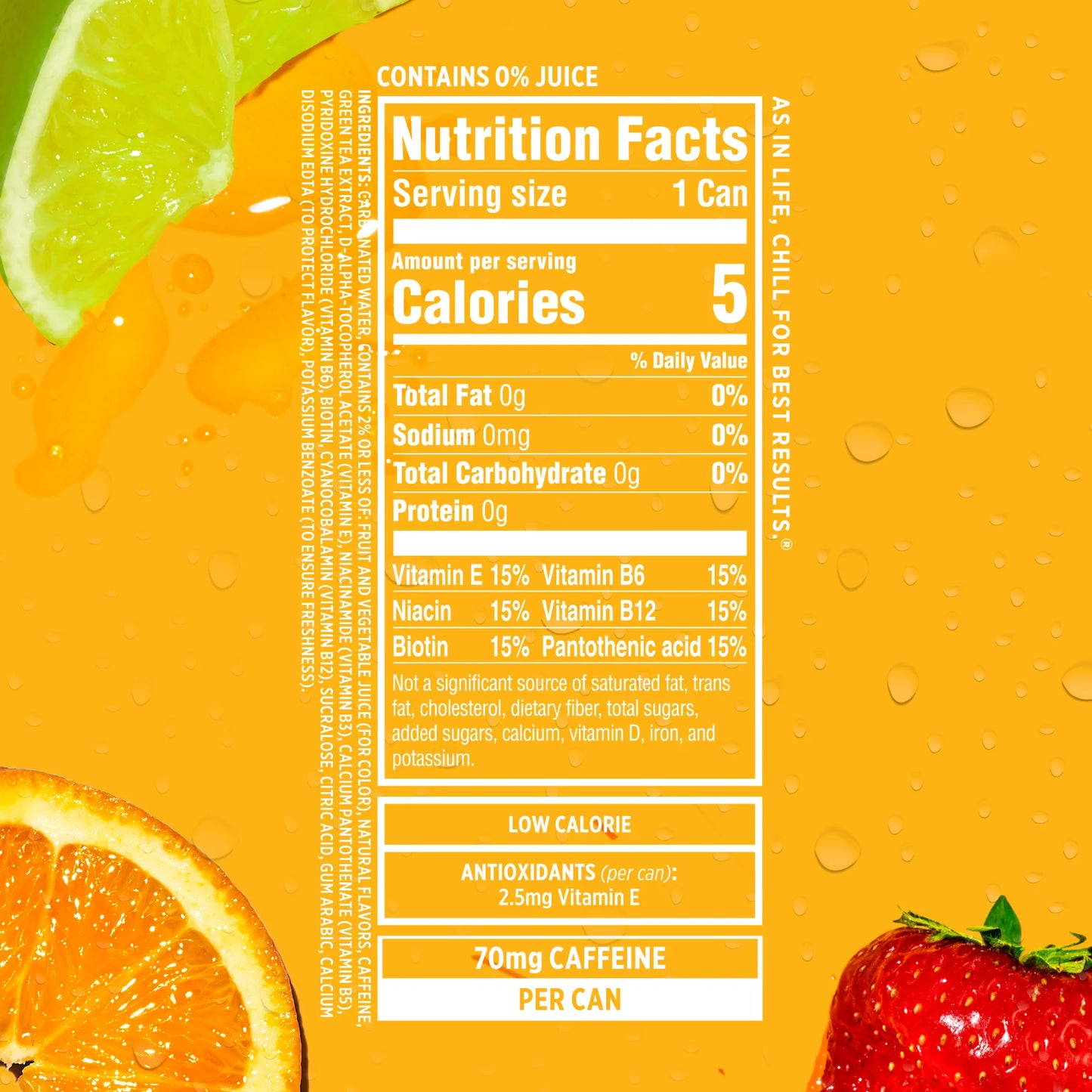 Sparkling Ice Caffeine Naturally Flavored Sparkling Water, Strawberry Citrus, 16 fl oz