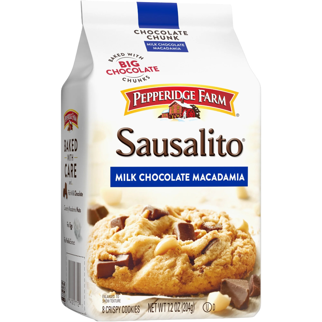Pepperidge Farm Sausalito Crispy Milk Chocolate Macadamia Nut Cookies, 7.2oz