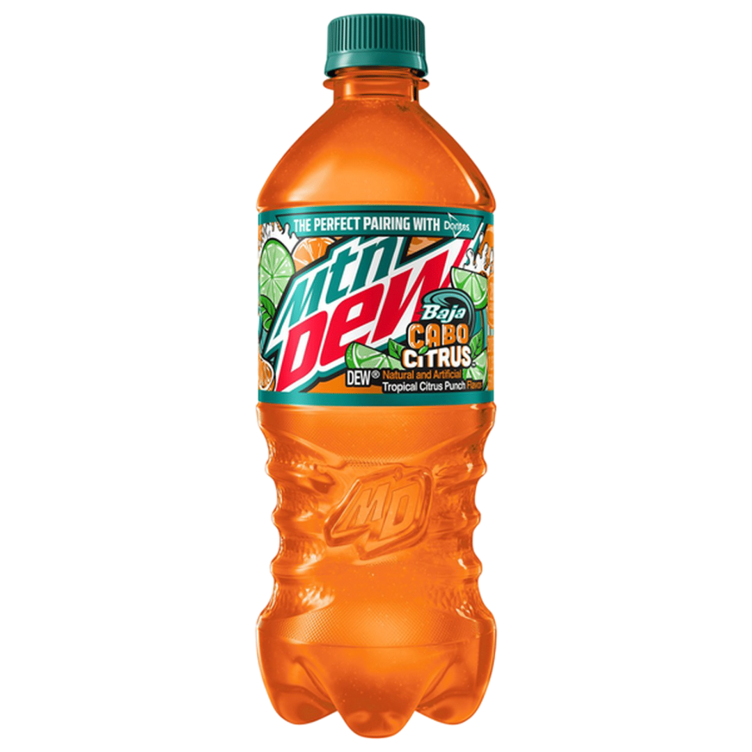 Mountain Dew Baja Cabo Citrus Soda 20oz Bottle