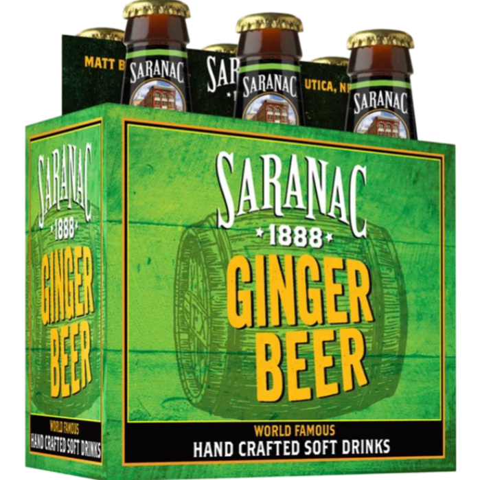 Saranac Ginger Soda - 6 Pack of 12oz Bottles