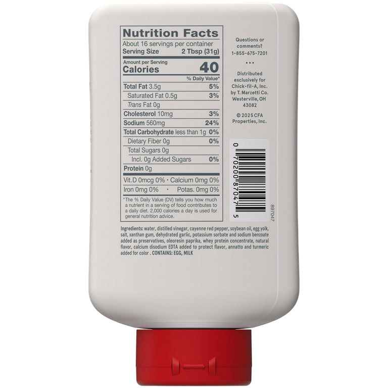 Chick-Fil-A Zesty Buffalo Spicy Dipping Sauce 16 fl oz