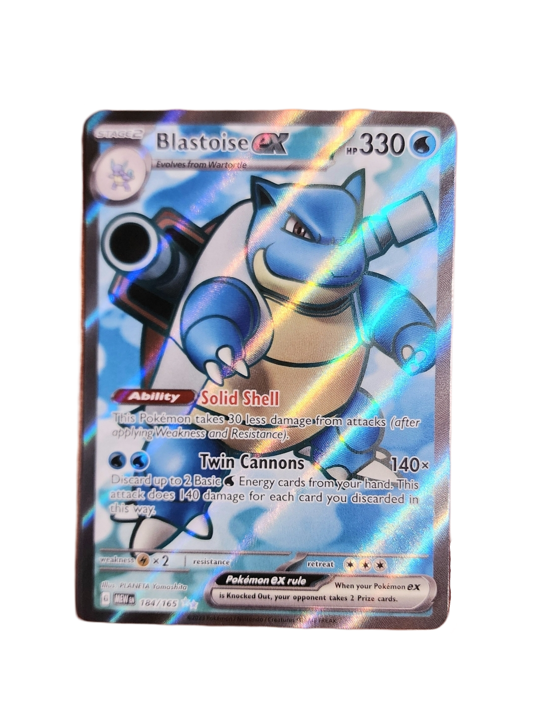 Pokemon TCG: Blastoise Ex 184/165 Scarlet & Violet 151