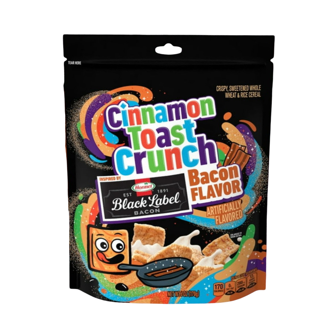 Cinnamon Toast Crunch Bacon Flavor Breakfast Cereal Hormel Black Label 6oz