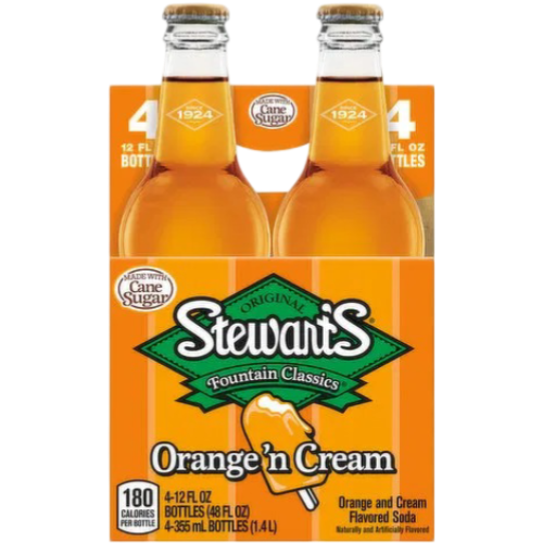 Stewart's Original Orange Cream Soda 12 oz Bottle Pack of 4