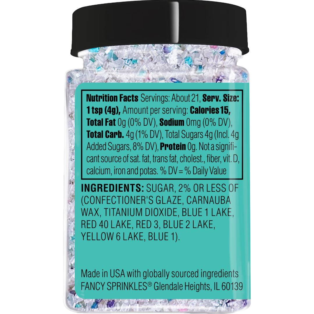 Fancy Sprinkles Unicorn Breath Sugar, Dessert Sprinkles, 3 oz
