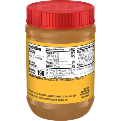 Jif Simply Creamy Lightly Sweetened Peanut Butter Spread, 15 oz