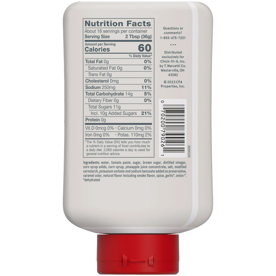 Chick-fil-A Barbeque Sauce, 16 fl oz Squeeze Bottle
