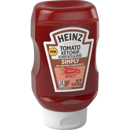 Heinz Spicy Simply Tomato Ketchup, 13.5 oz