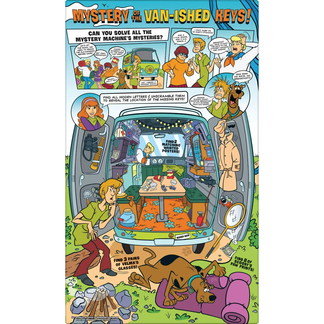 Kellogg’s SCOOBY DOO Cinnamon Breakfast Cereal Family Size, 17.6 oz