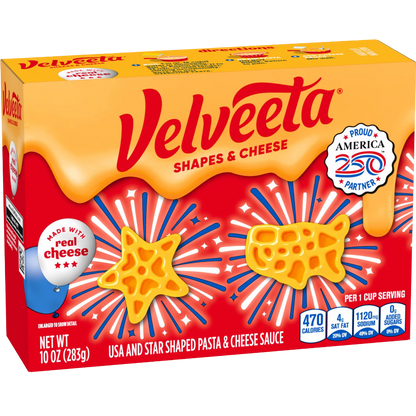 Velveeta USA & Star Shapes Mac and Cheese, 10 oz